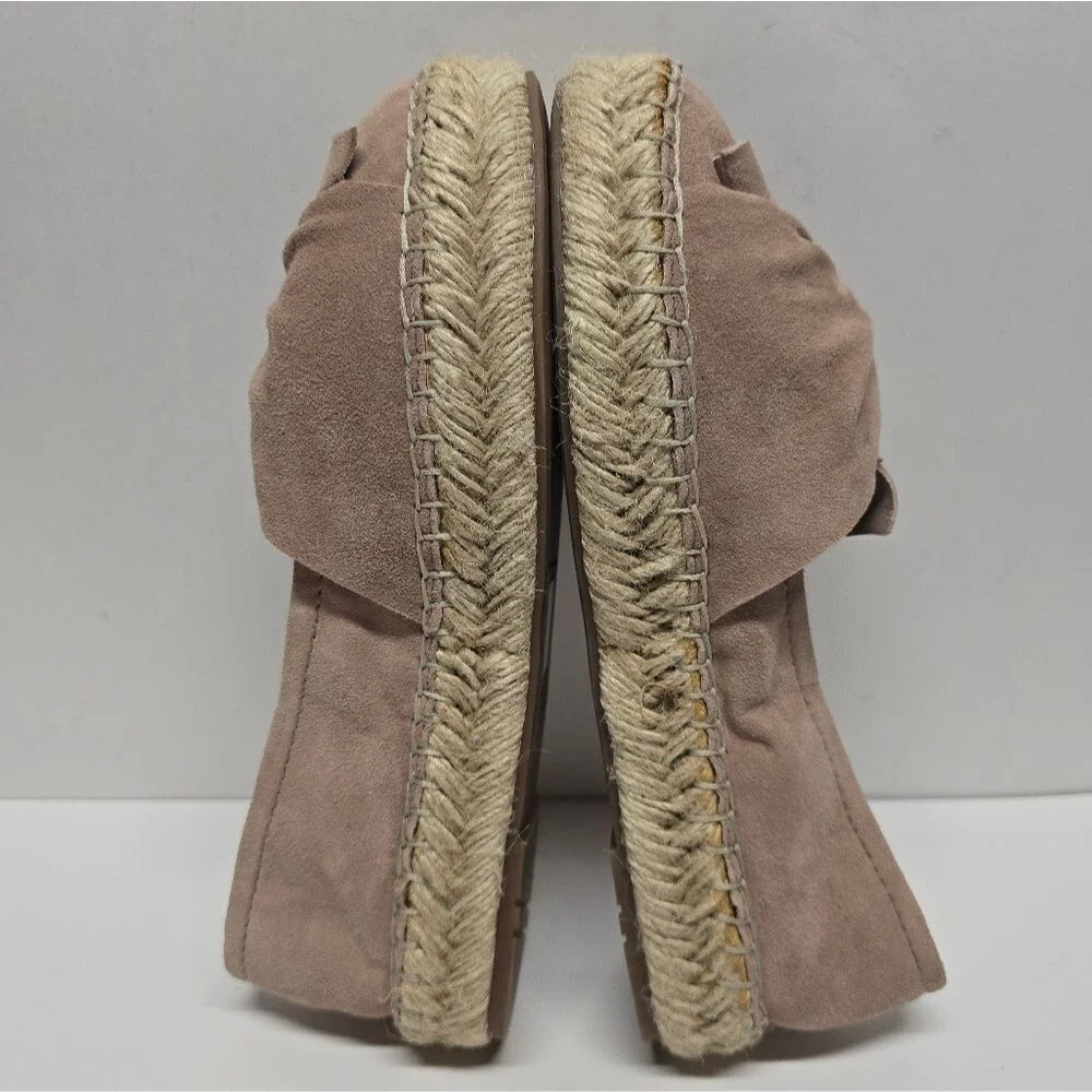 NEW Crown Vintage Hermosa Blush Pink Genuine suede espadrille Shoes Women's 7